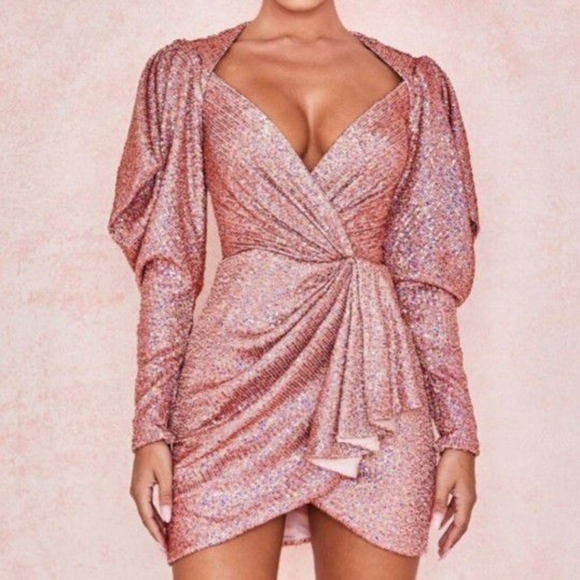 Rose Gold Pink Dress - Picture 1 of 3